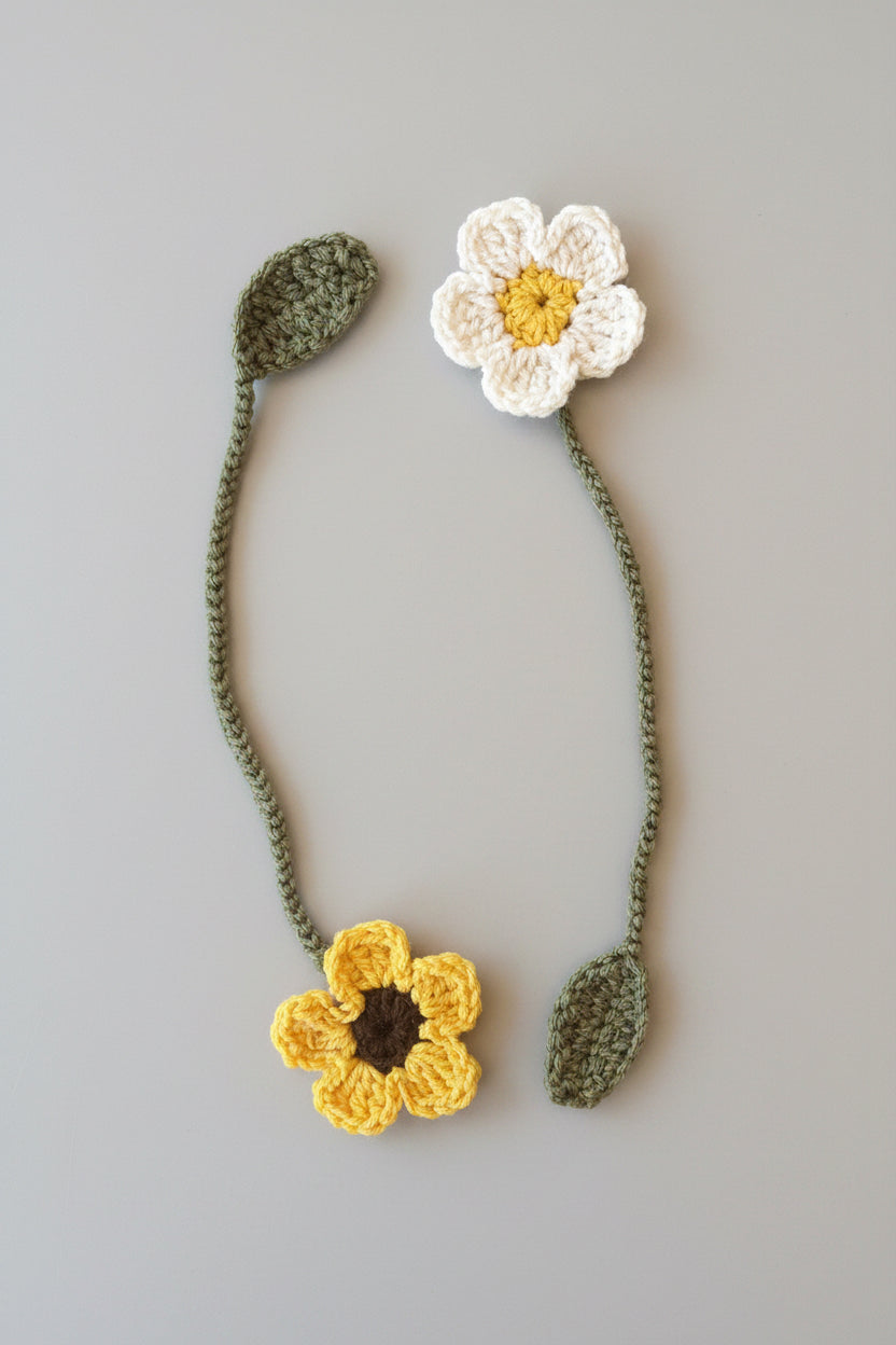 Crocheted Flower Bookmark